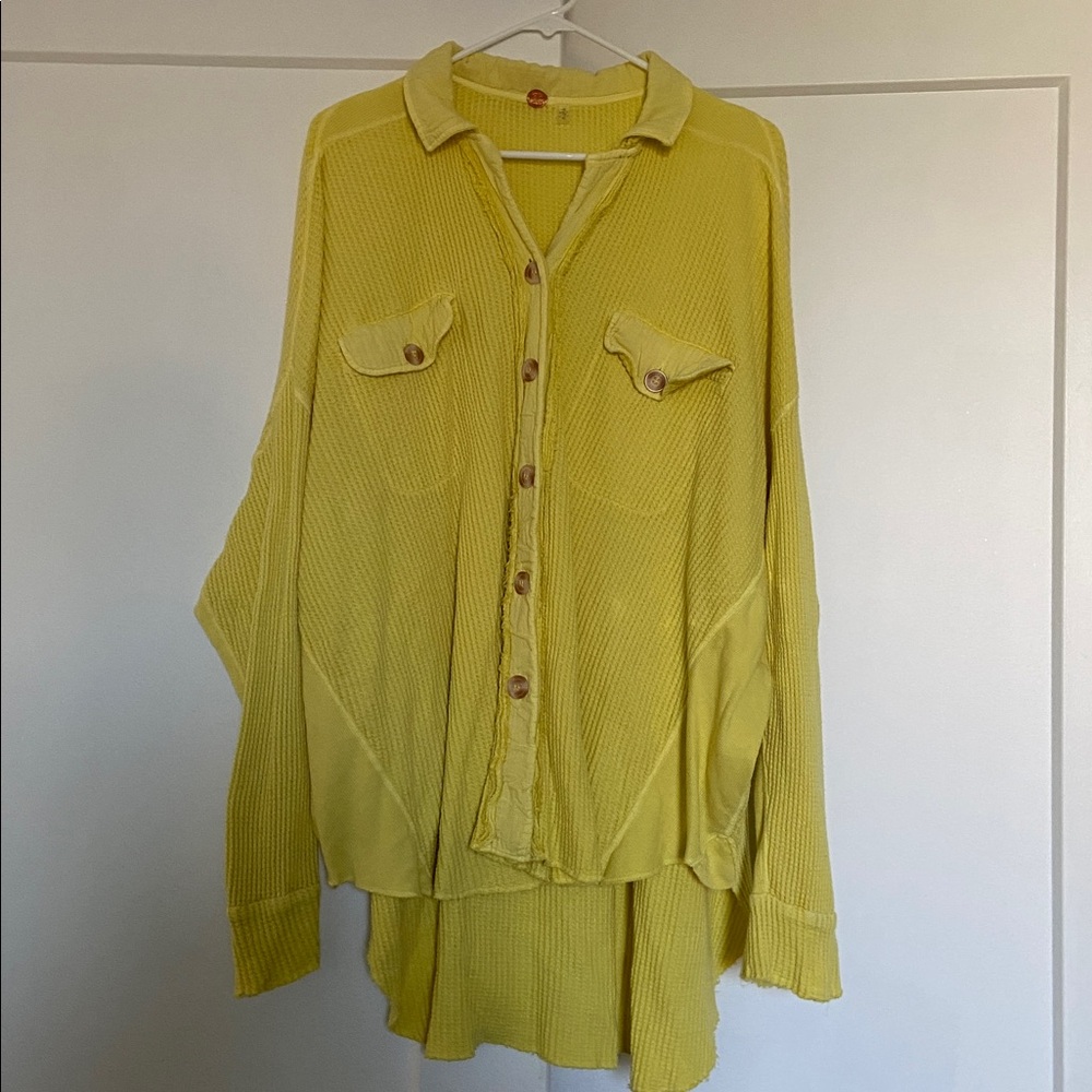 Free People FP One Scout Jacket; Yellow; Size Small - Picture 3 of 12